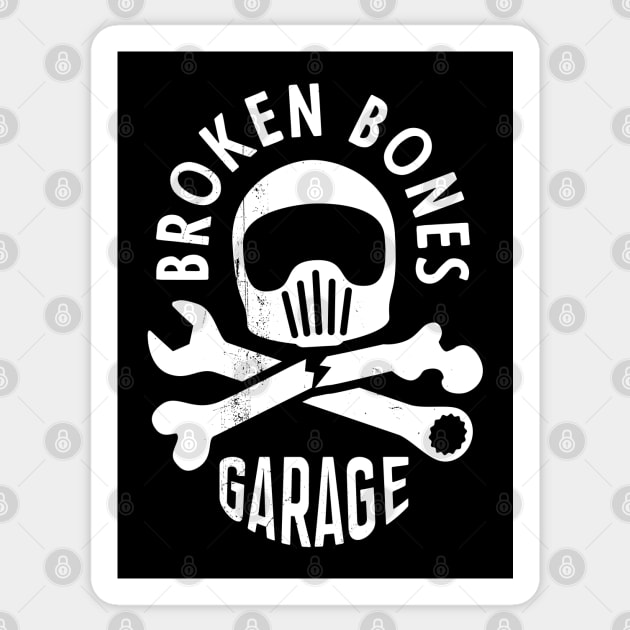 Broken Bones Garage skull Sticker by bembureda